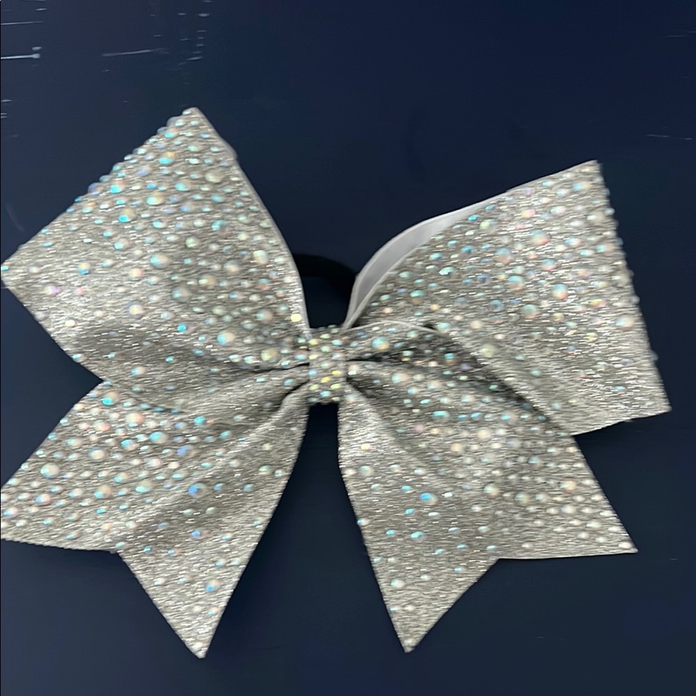 Sparkling Silver Kids Hair Bow